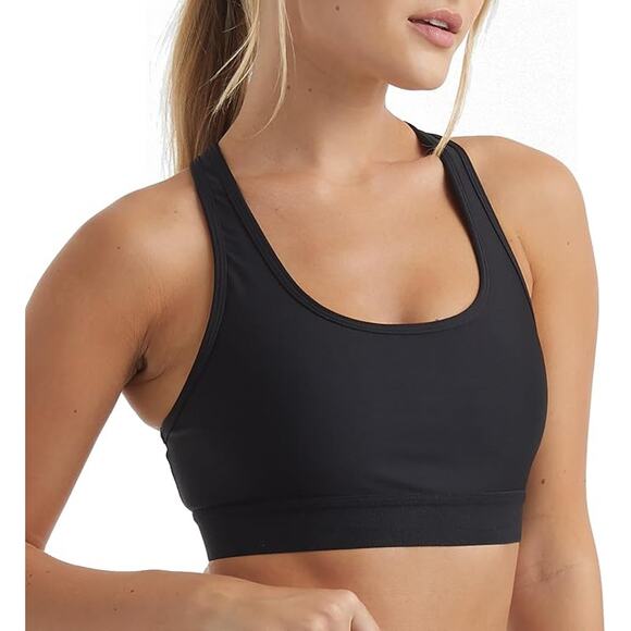 NWT New Hanes Womens Medium Compression Support Racerback Stretch Sports Bra - Picture 3 of 4